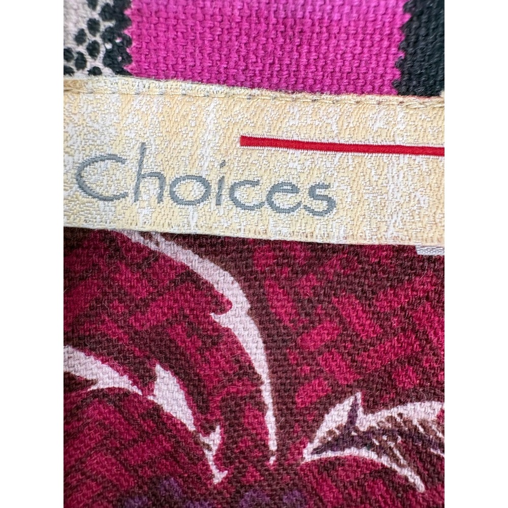 Choices Women's L‎ Geometric Print Button Up Jacket Multi Color - Picture 2 of 9